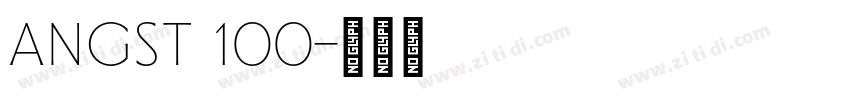 Angst 100字体转换